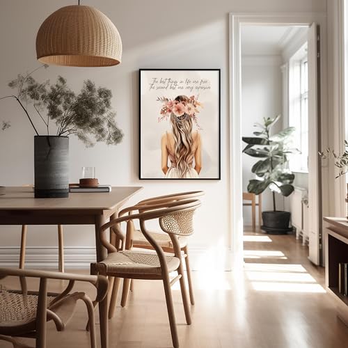 Image of Poster Master The Best Thing In Life Are Free Poster - Fashion Print - Trendy Art - Flower Art - Gift for Women & Fashionista - Funny Glamour Decor for Bedroom or Girl's Room - 16x20 UNFRAMED Wall Art
