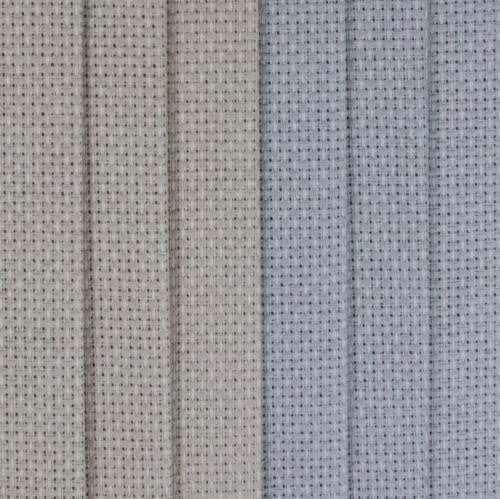 Image of KCS 4 /6 pc of 12 inch x 18 inch(30cmx45cm) 16 Count Cotton Aida Cloth Cross Stitch Fabric (6 pc,Pearl Grey+Light Grey)