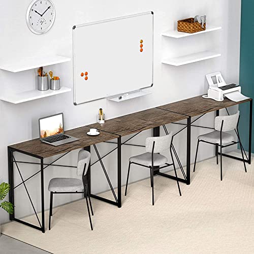 Garden Elements Modern Small Computer Folding Desk For Home Office, 39" (Brown) #TOP1