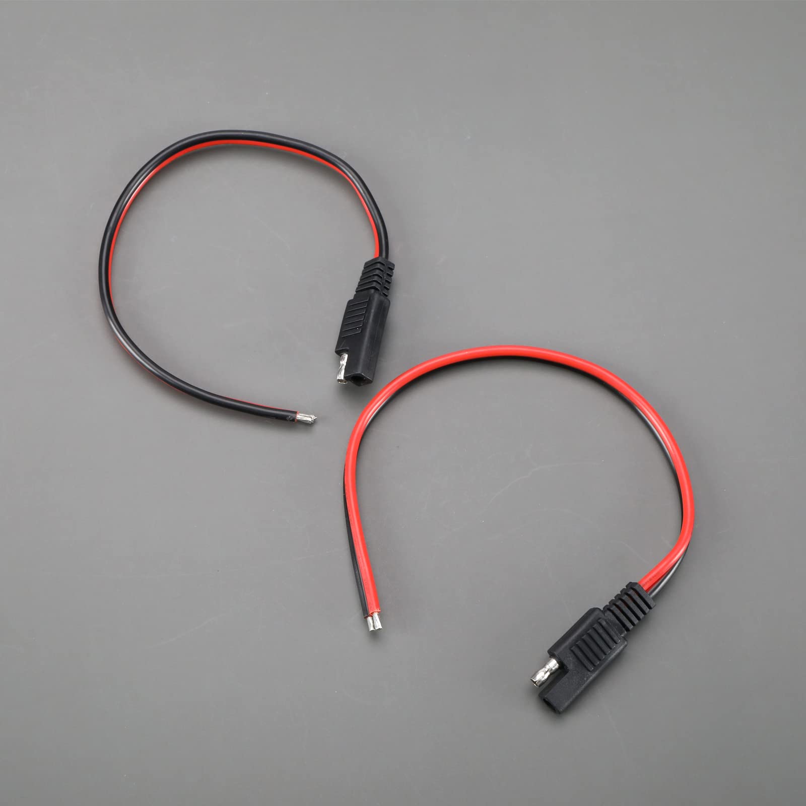 GUNGY Cavo Connettore SAE 60cm 16 AWG Connettore Batteria SAE a Terminale ad Anello Cavo Prolunga Batteria con Fusibile 10A per Ricarica Batterie di Auto Moto 2 Pezzi