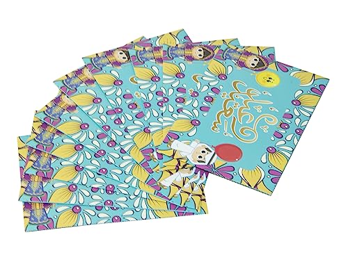 Rosy.Moment Eid Mubarak Money Envelopes 10 Pieces Ramadan Pocket Envelope for Money for Kids Eid Holiday Celebrations Decorations 7.5 * 11cm