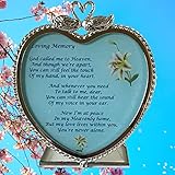 BANBERRY DESIGNS Heart Candle Holder in Loving Memory Poem - God Called Me to Heaven Swans and Floral Design - Memorial Gifts Funeral Family - Approx. 4 Inch High