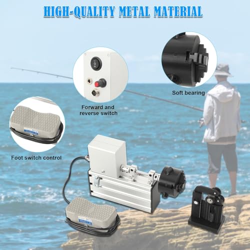 Máquina de bobinado para secado de epoxi con velocidad variable de 0-300 rpm e interruptor 4