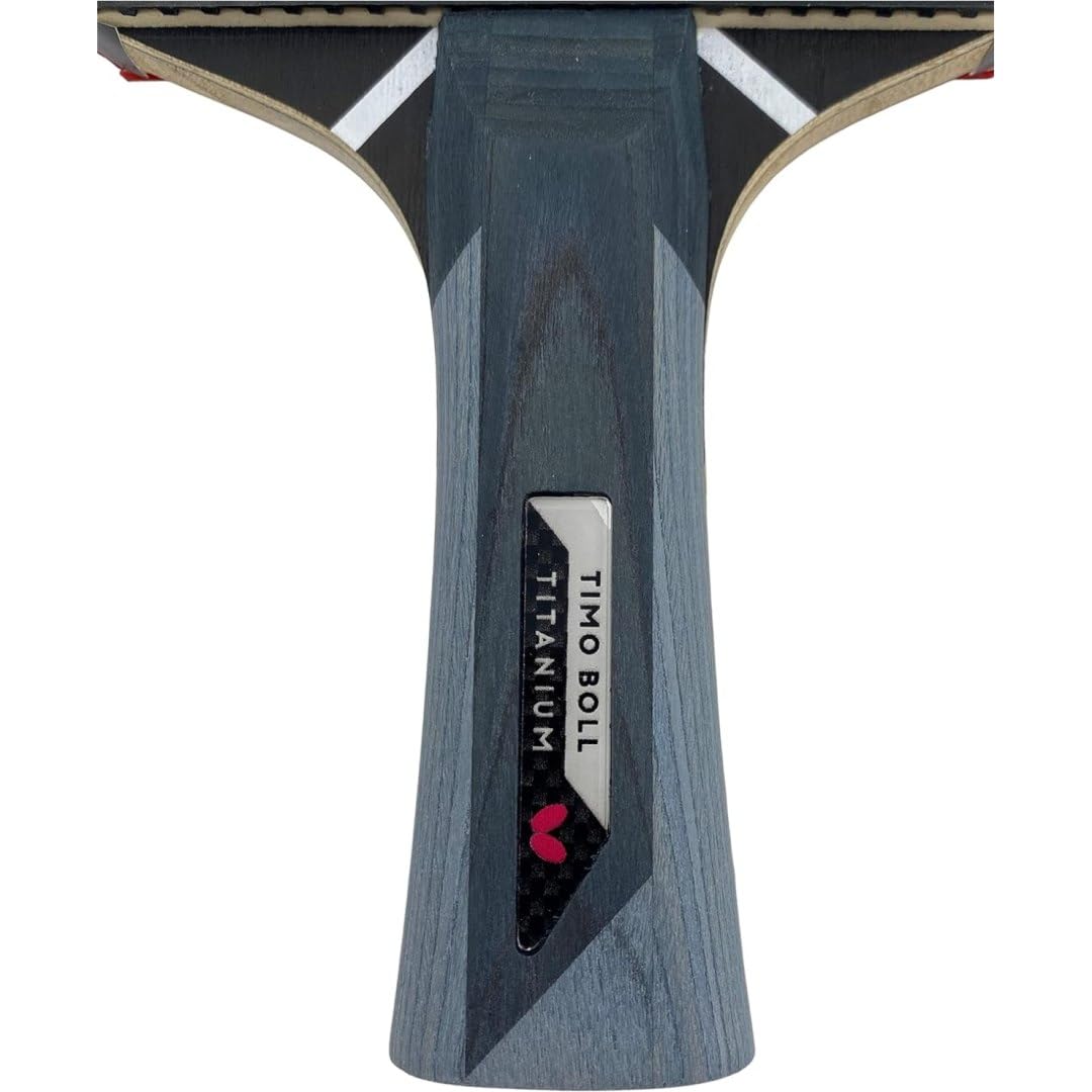 Butterfly Timo Boll Titanium Raquette de tennis de table | Revêtement Wakaba certifié ITTF pour compétition | Éponge de 2,0 mm | Joueurs professionnels entraînés