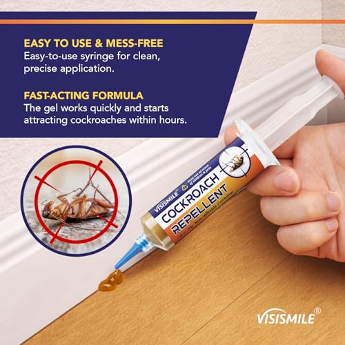 Image of Cockroach Gel Bait Indoor and Outdoor: Roach Repellents for German Cockroaches, Small Roaches- Cockroach Deterrent for Homes and Kitchens 1 PCS