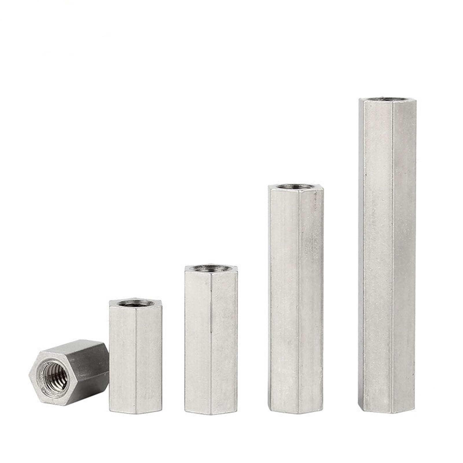Lot de 2, 5 ou 10 entretoises hexagonales en Acier Inoxydable 304, M2, M2.5, M3, M4, M5, M6, M8, M10, M12, for Tige Longue, écrou Hexagonal(60mm,M6(5pcs))