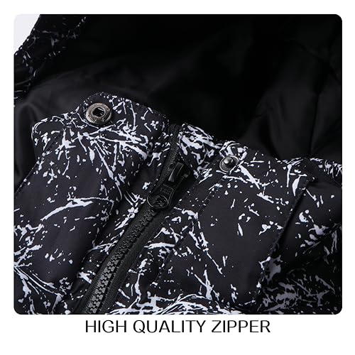 Image of kids snowsuit ski suit pants jacket waterproof snowbibs for boys girls raincoat