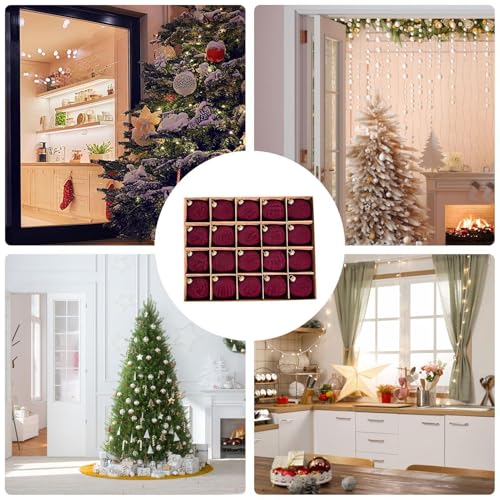 Décorations de Noël en velours pour sapin légères qui ne déforment pas les branches - 5