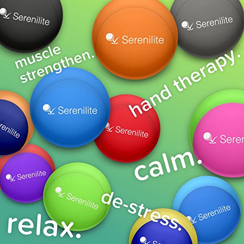 Serenilite Stress Ball and Hand Therapy Gel Squeeze Exercise Ball - Great for Anxiety and Hand Strengthening - Optimal Stress Relief - Dual Color (Electrical Surge) - Thumbnail 7