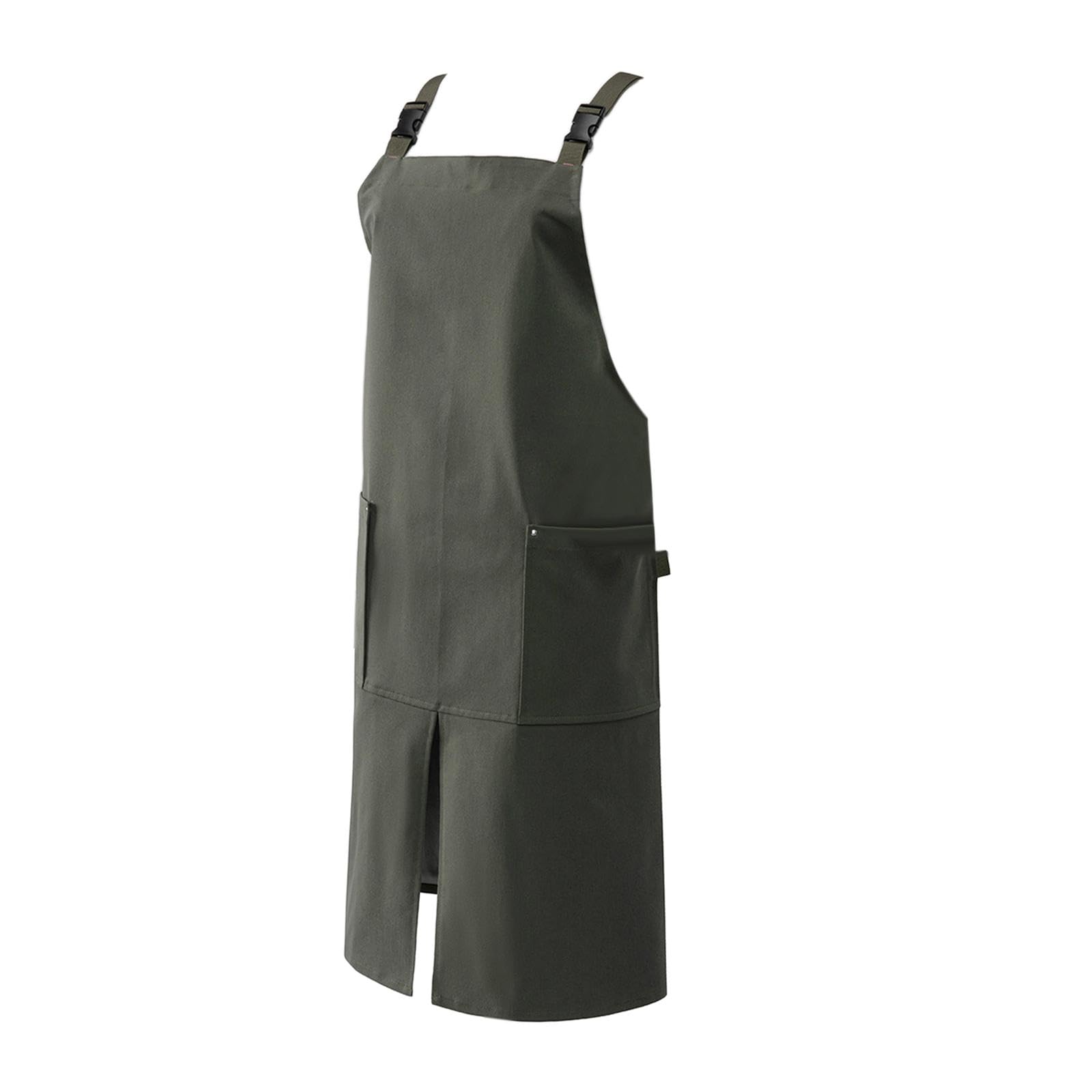 Fartuchy do pieczenia, Fartuch kuchenny z regulowanym paskiem, dla dorosłych, do restauracji i grilla, khaki, 82x72 cm(2 Set Of(green 82x72cm))