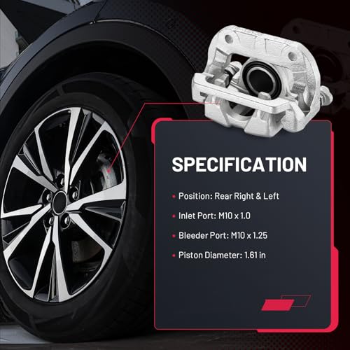Image of BDFHYK 19-B2928A 19-B2929A Rear Disc Brake Caliper Assembly Compatible with Honda Ridgeline 2006 2007 2008 2009 2010 2011 2012 2013 2014 3.5L V6, GAS 2pcs