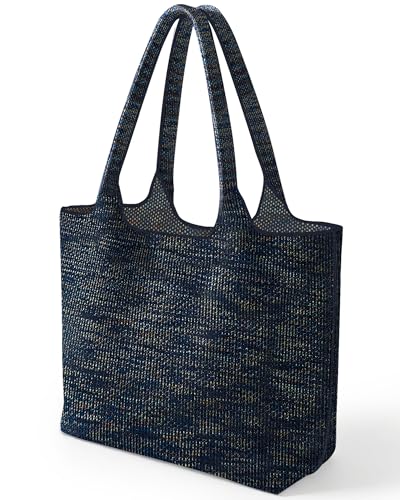 bohunono Woven Cute Tote Bag for Women,Day Bag,Fashion Shoulder Beach purse for vacation Travel Shopping Everyday Casual Use