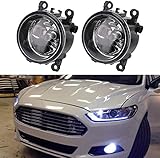 55W Fog Lights Assembly Fog Lamp Clear Lens Bumper Lamp Bulbs w/Harness Bracket Kit for Ford Focus S SE SEL Titanium 2012 2013 2014