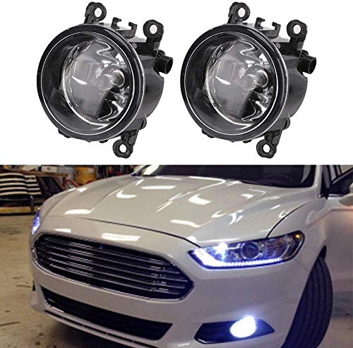 Fog Light Lamp Replacement for 2012-2014 Ford Focus Front Driver & Passenger Side Fog Bumper Driving Lamp Assembly w/ 55W H11 Halogen Bulbs Bracket Wiring Harness Kit - Replace 4F9Z-15200-AA, 88358