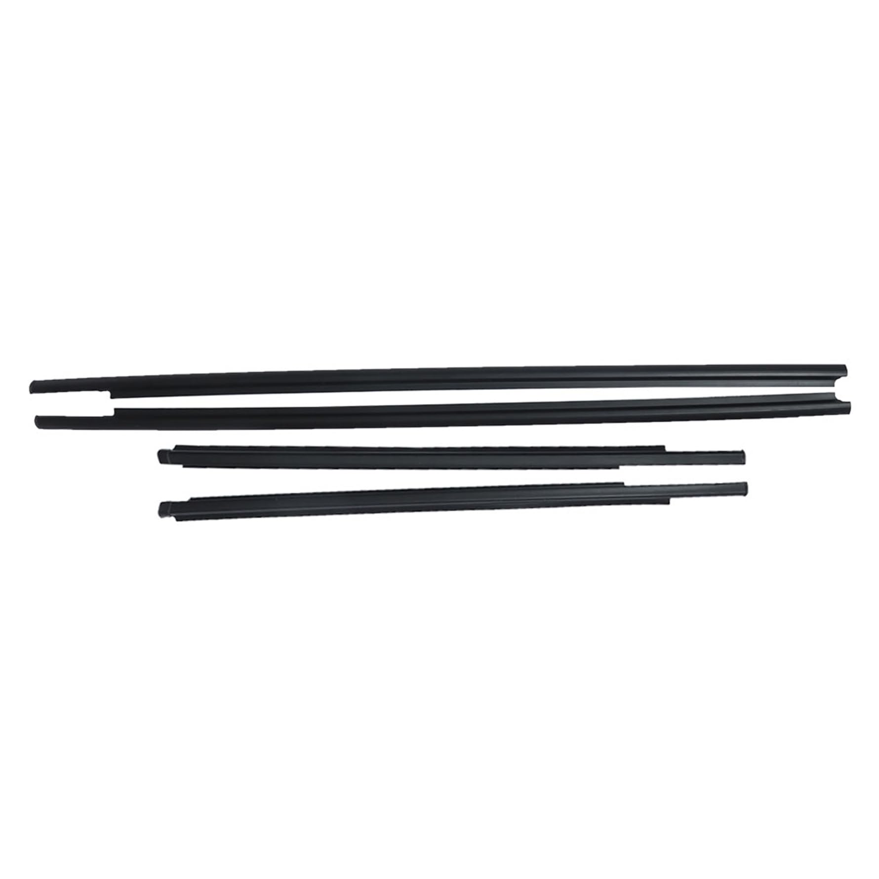 Outside Window Weatherstrip 4PC Sweep Belt Seals Black Replacement for 2007-2016 Yaris Sedan