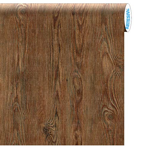 ARTESIVE WD-023 Madera Rústico Oscuro 90 cm x 5 MT. - Película Adhesiva