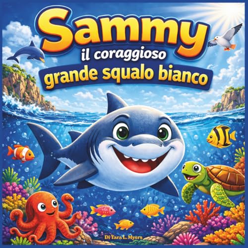 Sammy, il coraggioso grande squalo bianco: Un'avventura mediterranea vivace e audace su coraggio, gentilezza e il trovare il proprio posto | Avventura ... e sentimenti | Per bambini dai 3 ai 7 ann