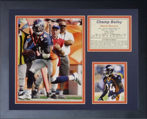 Champ Bailey photo encadrée Legends Never Die cadeau idéal pour fan NFL