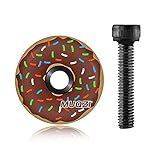 自転車ヘッドセットトップキャップ ボルト付き MTB バイク ヘッドセット ステム キャップ 自転車ロードバイク用 1-1/8ステムとフォーク用 (ドーナツ) [並行輸入品]