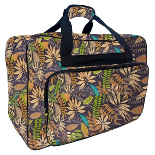 Pratica custodia per macchina da cucire portatile robusta in nylon borsa da viaggio per trapunte e sarte Colore: marrone.