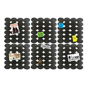 BOARDBERRY OV 9x9 Inch Pack 6 Foam Pinboard Tiles Self Adhesive for Home Office Desk Kids Room Kitchen Time Table Wall D?cor Notes Photos Memo