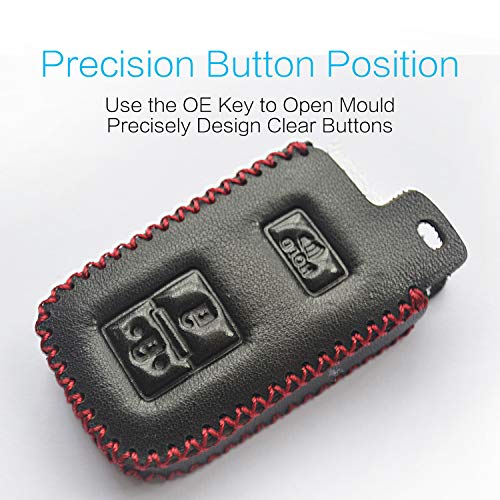 MECHCOS Compatible with fit HYQ14FBA 2016 2017 Toyota Tacoma Land Cruise Prius V RAV4 3buttons Leather Keyless Entry… - Image 3
