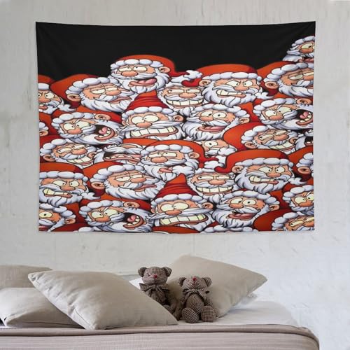 Tenture esthétique père Noël pour habiller un mur de chambre
