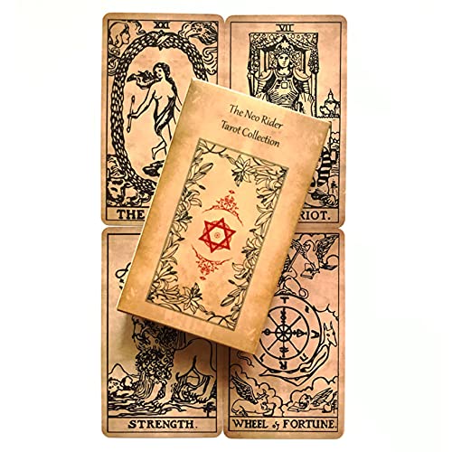 wuxafe 78 Seiten, Der Neo-Fahrer Tarot, Wahrsagerei Wahrsagerkarte Für Anfänger/Erfahrene Leser, Familienbrettspiel… – Bild 5