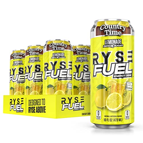 Ryse Fuel Energy Drink | On The Go Energy | 0 Sugars | 0 Calories | Vegan | 200Mg Caffeine | 12 Pack (Country Time Lemonade) #TOP18