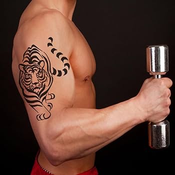 Amazon.co.jp: Yesallwas 虎 タトゥーシール メンズ とら 背中