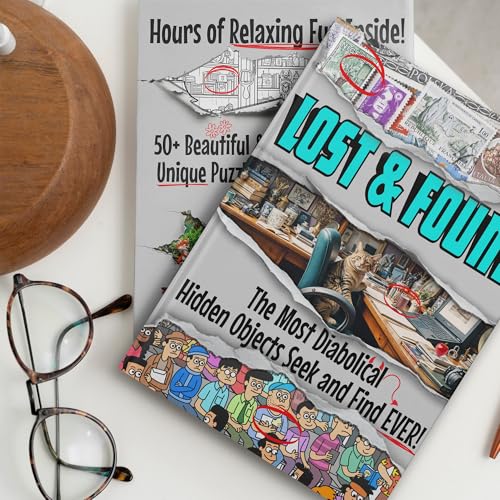 Image of Lost And Found: The Most Diabolical Hidden Objects Seek and Find EVER! - Adult Level, Super Hard Hidden Pictures Activity Book with Fun, Challenging, and Stress-Relief Visual Puzzles