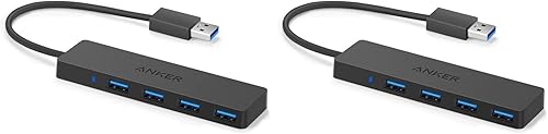 Miniatura 11 de Anker - Hub USB C, 4 puertos USB 3.0, hub con transferencia de datos de 5 Gbps, cable extendido de 2 pies, no compatible con carga, divisor USB C
