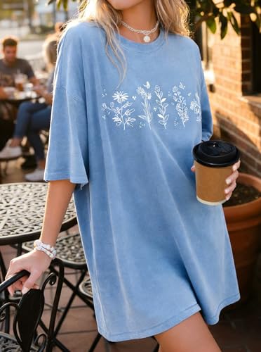 Image of Remidoo Oversized Graphic Tshirts for Women Casual Loose Fit Short Sleeve Tee