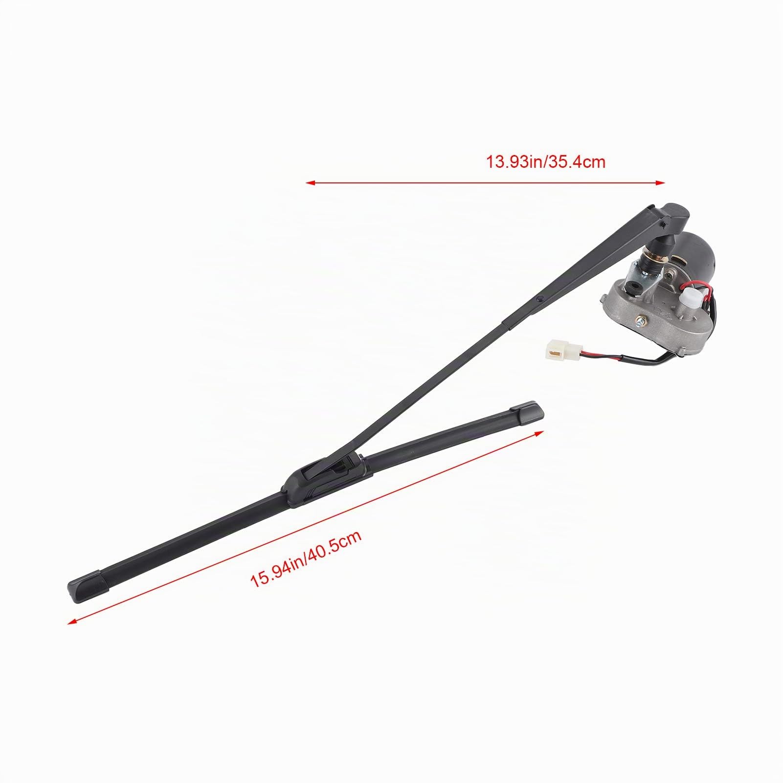 Kit de limpiaparabrisas eléctrico universal Yctze, kit de montaje de limpiaparabrisas eléctrico de 12 V 30 W, brazo de cuchilla de motor, manguera de pico de agua para UTV ATVmotor limpiapar