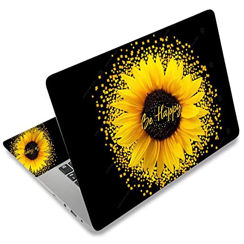 Image of DINKY Laptop Skin Sticker Decal, 12 inch 13 inch 13.3 inch 14 inch 15 inch 15.4 inch 15.6 inch Laptop Universal Reusable Vinyl Skin Stickers Cover Art Decal Notebook PC Personalized Protector-Sunflower
