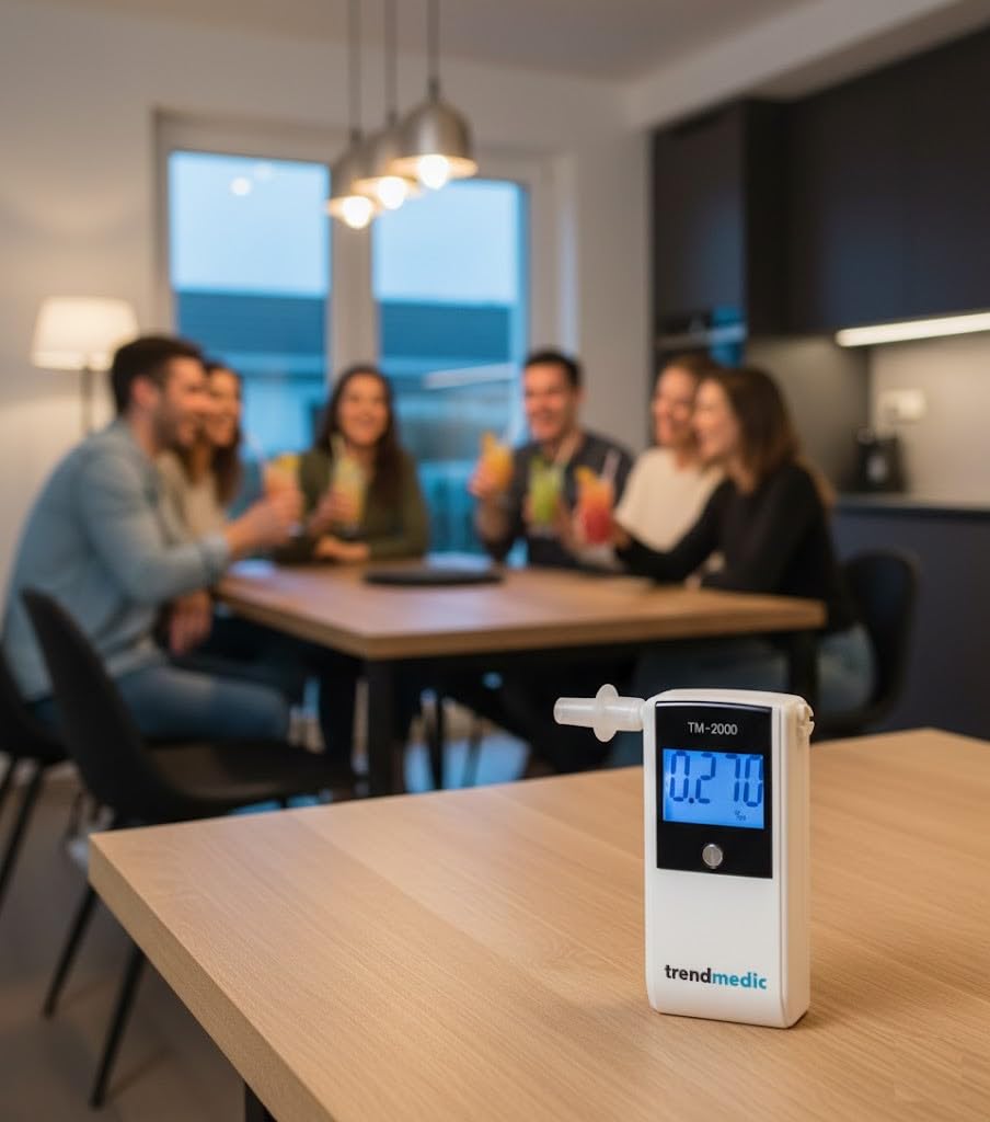 Alkoholtester TM-2000 - mit elektrochemischen Sensor - polizeigenau - Anzeige in Promille - der #2 Alkoholtester laut Auto Bild (Vergleich 07/2025) - Deutscher Anbieter!