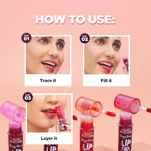 Image of Hilary Rhoda Happy Dream Lip Tint | Hydrating Formula | Infused with Hyaluronic Acid | Cruelty-Free & Glossy Finish | Non-Sticky Formula - 3.7g (Pink Fantasy- Shade 02)
