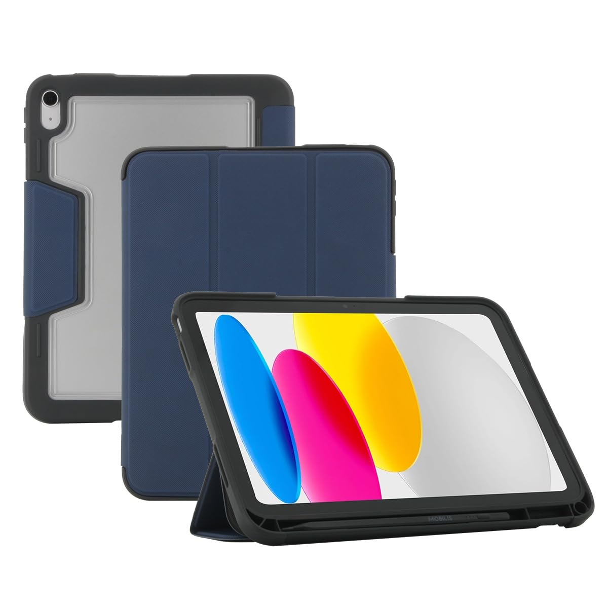 Mobilis Coque de Protection Ultra renforcée Dos Transparent et Coins amortissants pour iPad 11'' 2025 (11th gen) iPad 10.9'' (10th gen) Bleu