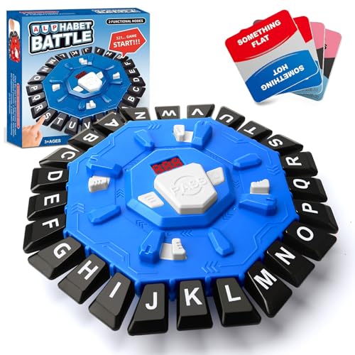 Word Game Family Board Games for Kids&Adults with 2 Modes 24 Letters Pressing Games 220 Topic Categories Thinking Word Game for Family&Party Great Christmas Easter&Birthday Gifts for Boys Girls