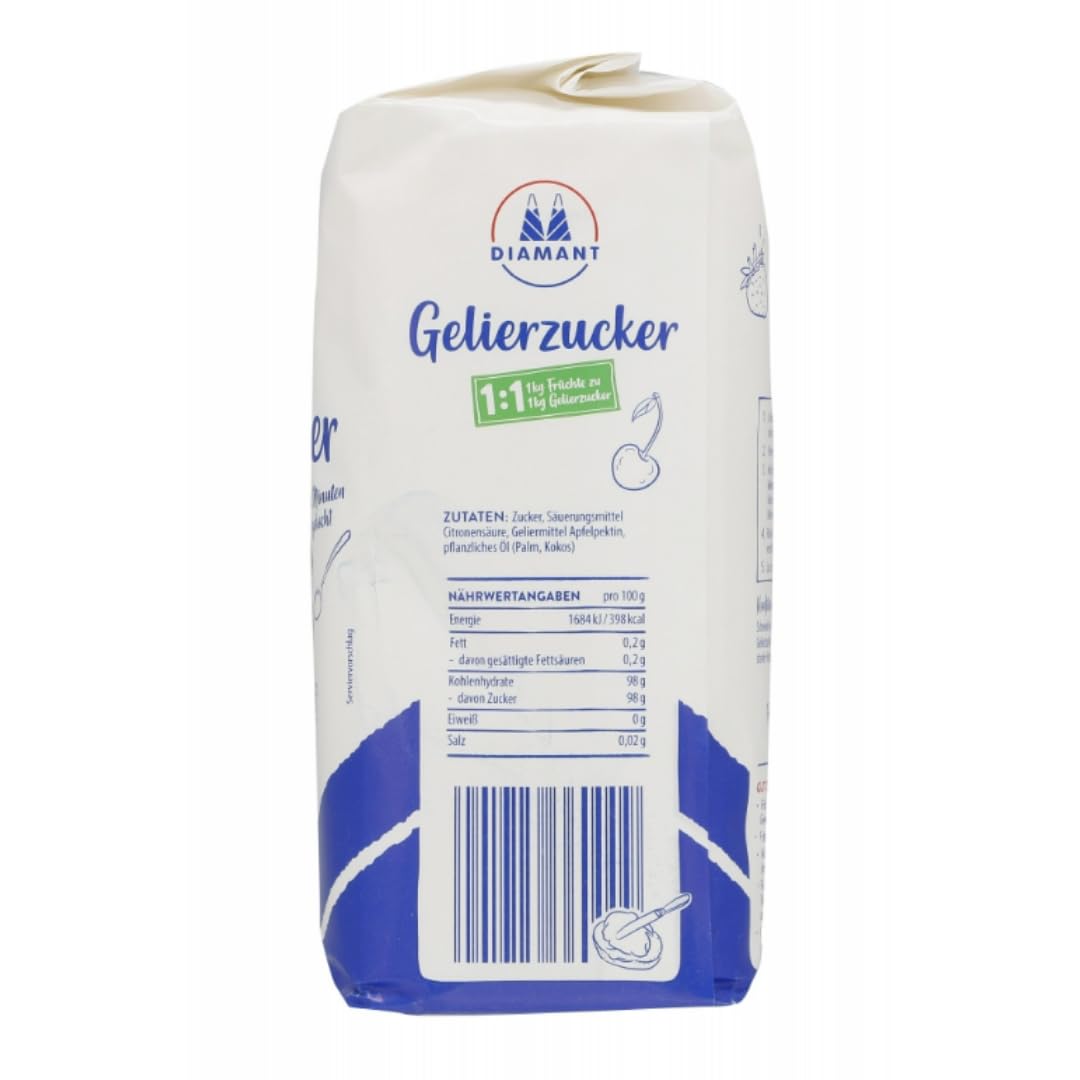 Diammant Gelierzucker 1:1 Kandis zucker Sugar 1000 Gramm, 4er