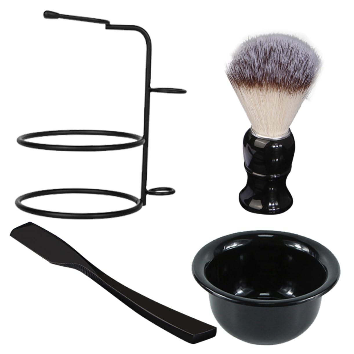 FOYTOKI Manual Shaving Kit Men's Shave Brush Set Foaming Bowl Professional Beard Shaving Tool