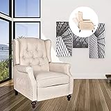 VUYUYU Wingback Recliner Chair, Push Back Arm Chair with Heat and Massage, Tufted Single Sofa for...