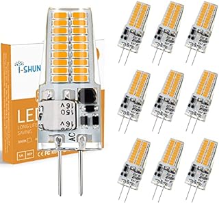I-SHUNFA G4 LED Light Bulbs,3000K Warm White Lighting Non-Dimmable Landscape LED Bulb 12V 2W 200LM Equivalent to 20~25W T3 Halogen Track Bulb Replacement G4 Bi-Pin Base Lamp(10 Pack)