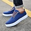 Men's Fashion Canvas Low Top Slip on Sneakers Mesh Comfortable Breathable Casual Shoes Thick Sole Plimsolls Sneakers Lace-Up Dress Shoes Blue #1