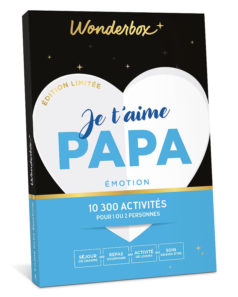Wonderbox - Je t'aime Papa Émotion - Coffret Cadeau - Idée Cadeau Multi Activités