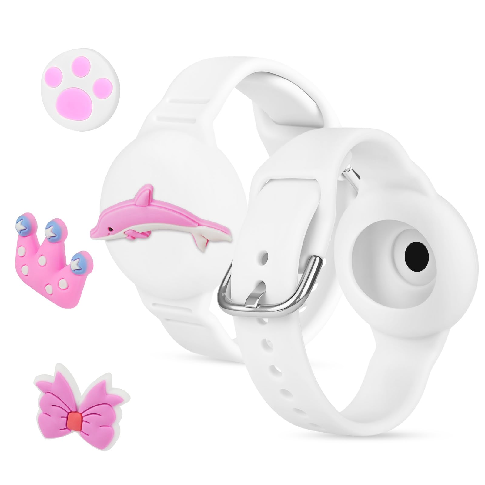 AXFEE Pulsera Compatible con Airtag, 1PCS Pulsera de Silicona para Niños, Funda Protectora Ajustable Antipérdida (Blue Shark, Airtag No Incluido) — view 18