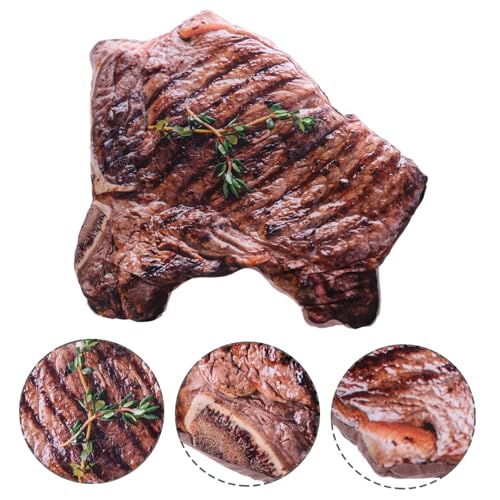 Oreiller de steak peluche VANZACK : coussin de simulation doux pour maison