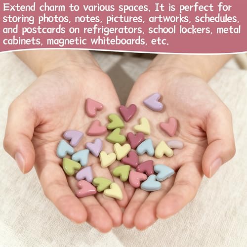 30 piezas imanes decorativos en forma de corazón miniatura 6