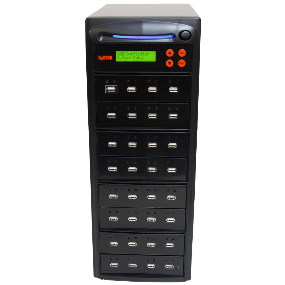 Systor 1 to 31 USB Duplicator & Sanitizer 2GB/Min - Standalone Multiple Flash Memory Copier & Storag