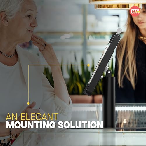 Image of Premium Retail POS Stand - CTA Upscale Tablet Kiosk Stand with 360 Rotation & Locking - for iPad 11 (A16) - Pro 11-inch M4 - Air 11-inch M3- iPad 10th Gen - Galaxy Tab & More Tablets